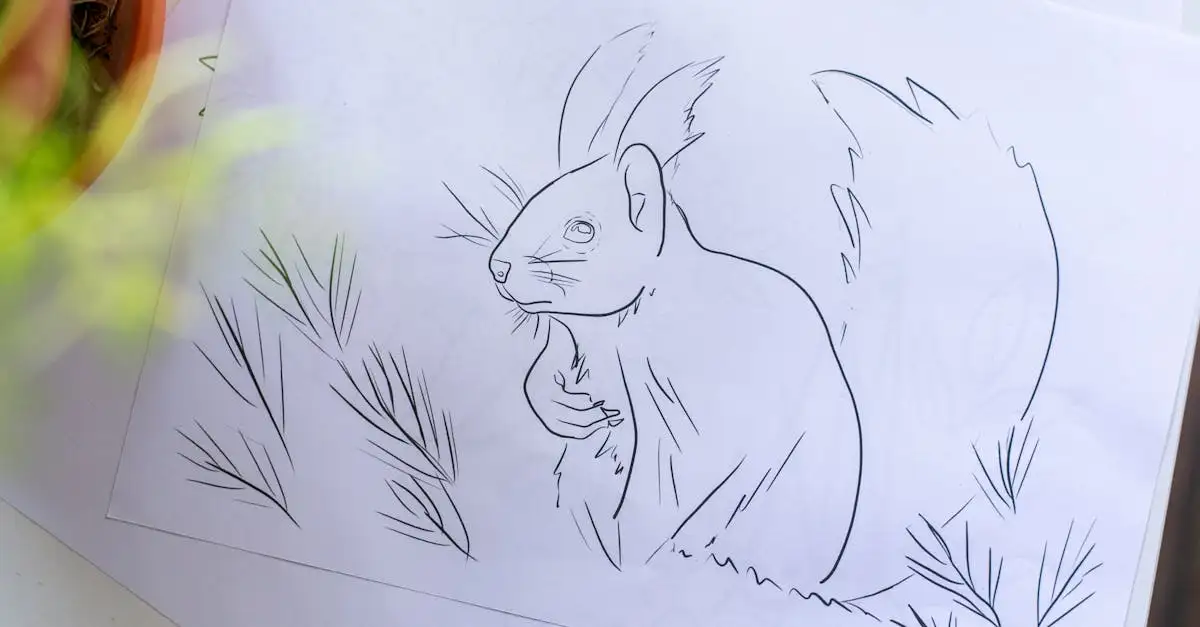 Eekhoorn tekenen: leer stap voor stap een eekhoorn tekenen